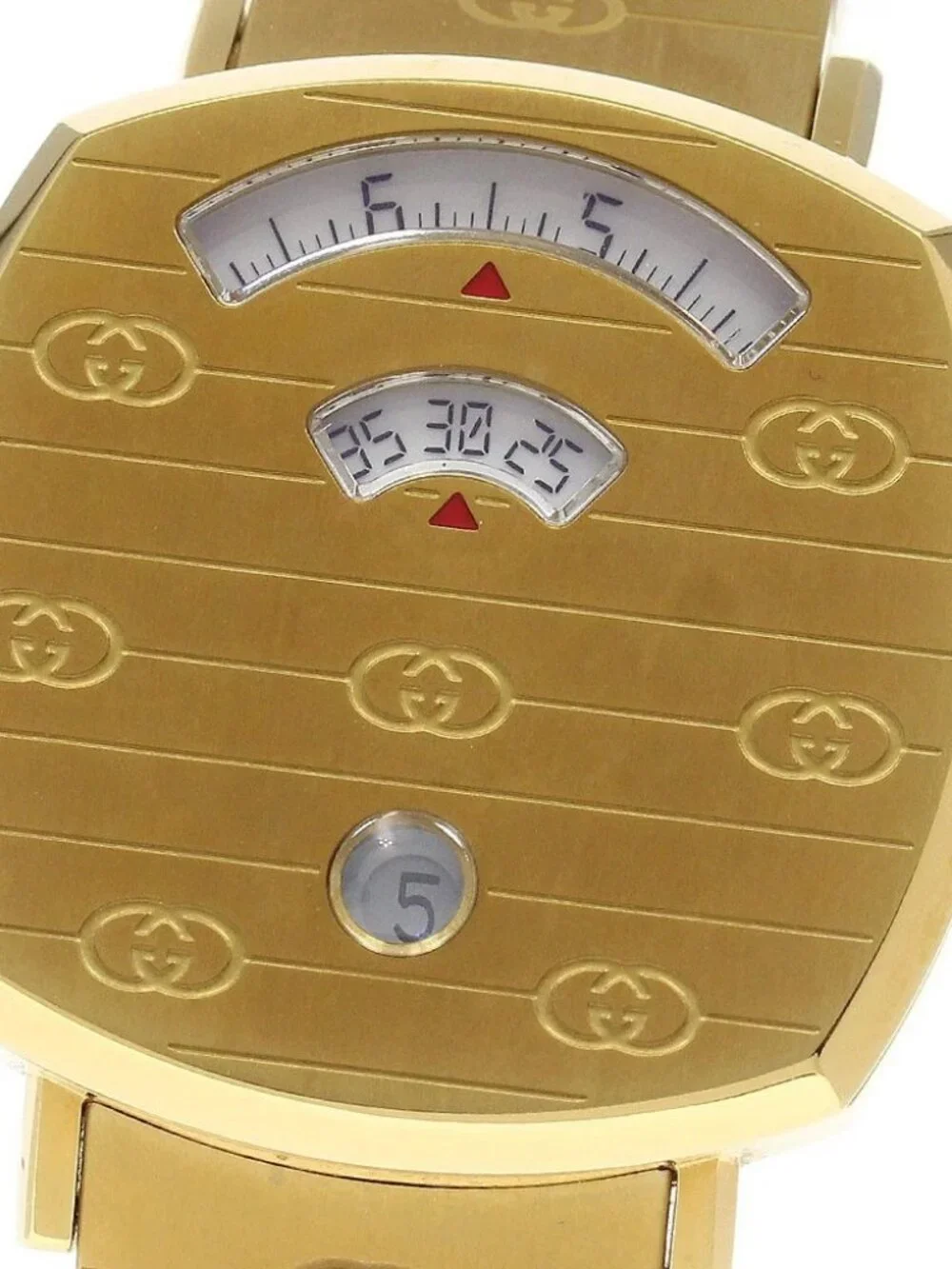 GUCCI Grip watch 157.4/YA157403 Date white Dial Quartz Boy's Watch